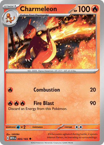 Charmeleon Pokemon 151 Pokemon Card