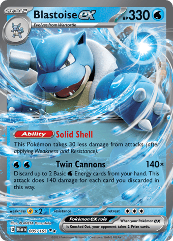 Blastoise EX Pokemon 151 Pokemon Card