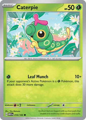 Caterpie Pokemon 151 Pokemon Card