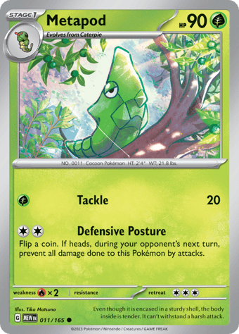 Metapod Pokemon 151 Pokemon Card