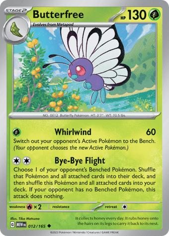 Butterfree Pokemon 151 Pokemon Card