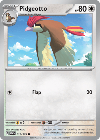 Pidgeotto Pokemon 151 Pokemon Card