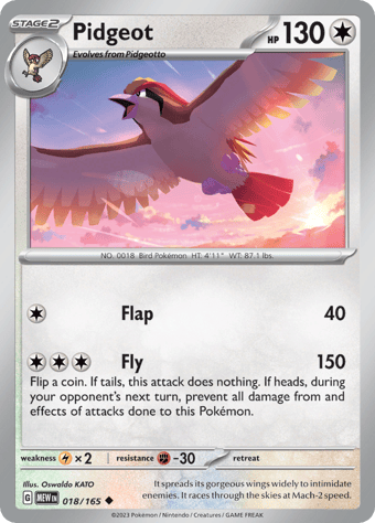 Pidgeot Pokemon 151 Pokemon Card