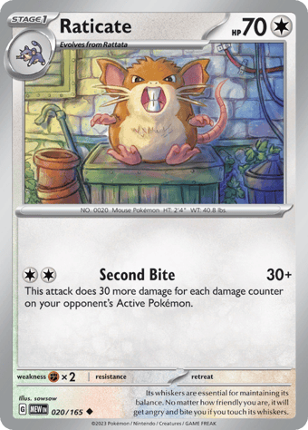 Raticate Pokemon 151 Pokemon Card