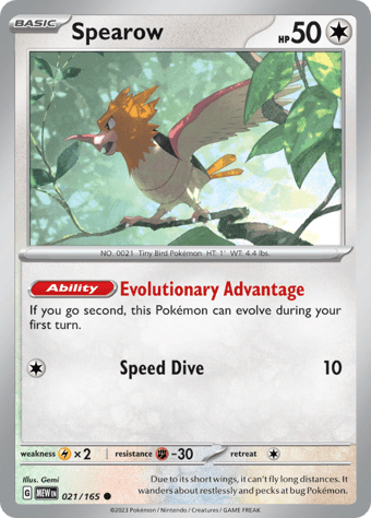 Spearow Pokemon 151 Pokemon Card
