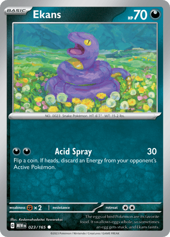 Ekans Pokemon 151 Pokemon Card