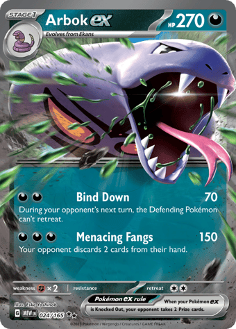 Arbok EX Pokemon 151 Pokemon Card