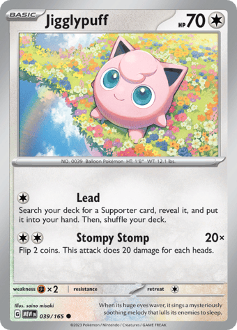 Jigglypuff Pokemon 151 Pokemon Card
