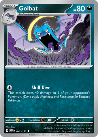 Golbat Pokemon 151 Pokemon Card