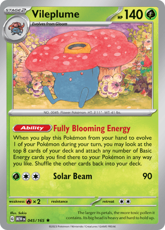 Vileplume Pokemon 151 Pokemon Card
