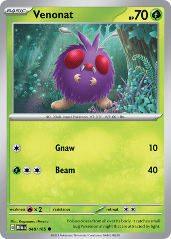 Venonat Pokemon 151 Pokemon Card