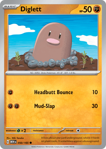 Diglett Pokemon 151 Pokemon Card