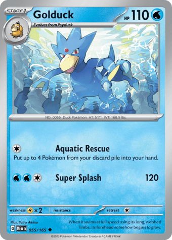 Golduck Pokemon 151 Pokemon Card