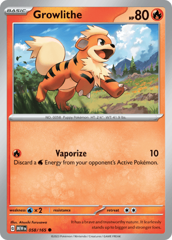 Growlithe Pokemon 151 Pokemon Card