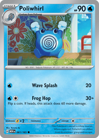 Poliwhirl Pokemon 151 Pokemon Card