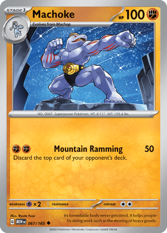 Machoke Pokemon 151 Pokemon Card