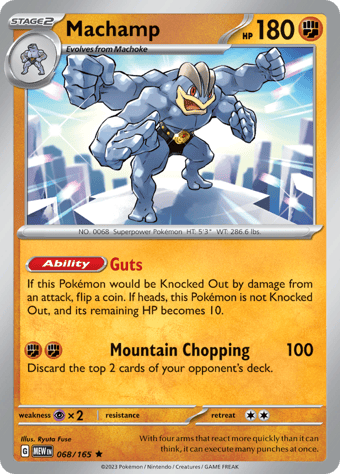 Machamp Pokemon 151 Pokemon Card