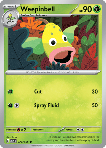 Weepinbell Pokemon 151 Pokemon Card