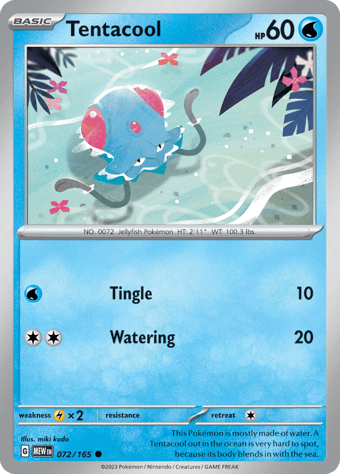 Tentacool Pokemon 151 Pokemon Card