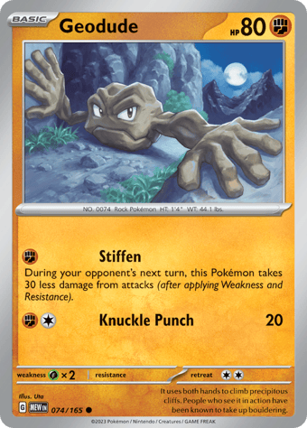 Geodude Pokemon 151 Pokemon Card