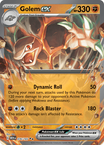 Golem EX Pokemon 151 Pokemon Card