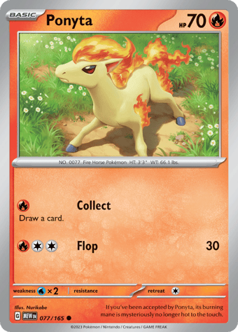 Ponyta Pokemon 151 Pokemon Card