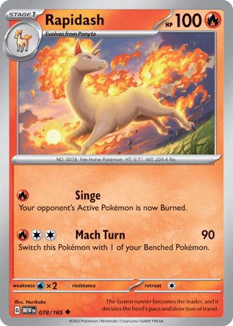 Rapidash Pokemon 151 Pokemon Card