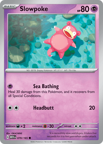 Slowpoke Pokemon 151 Pokemon Card