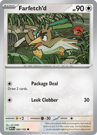 Farfetch'd Pokemon 151 Pokemon Card