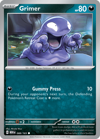 Grimer Pokemon 151 Pokemon Card