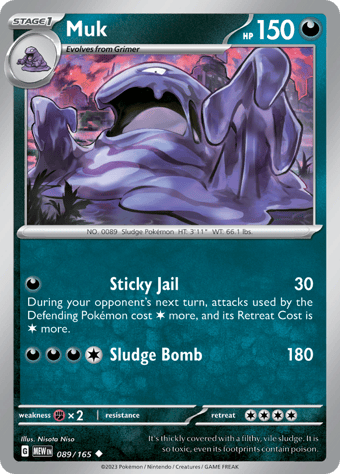 Muk Pokemon 151 Pokemon Card