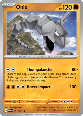 Onix Pokemon 151 Pokemon Card