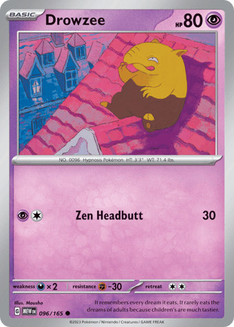 Drowzee Pokemon 151 Pokemon Card