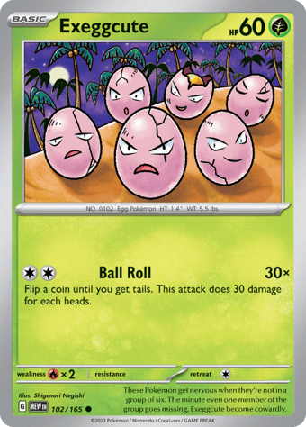 Exeggcute Pokemon 151 Pokemon Card