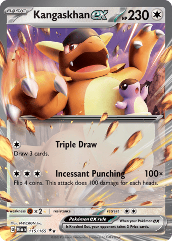 Kangaskhan EX Pokemon 151 Pokemon Card
