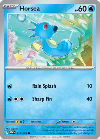 Horsea Pokemon 151 Pokemon Card