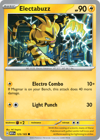 Electabuzz Pokemon 151 Pokemon Card