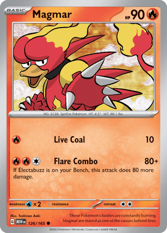 Magmar Pokemon 151 Pokemon Card