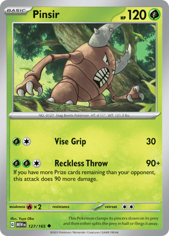 Pinsir Pokemon 151 Pokemon Card