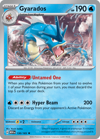 Gyarados Pokemon 151 Pokemon Card