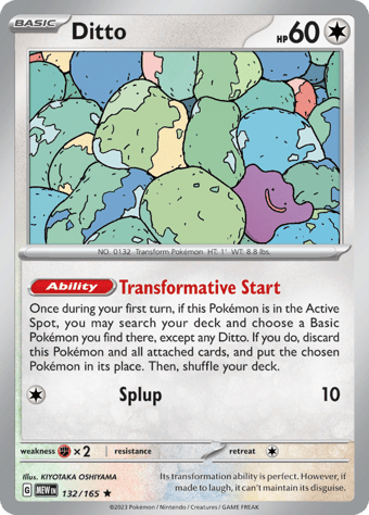 Ditto Pokemon 151 Pokemon Card