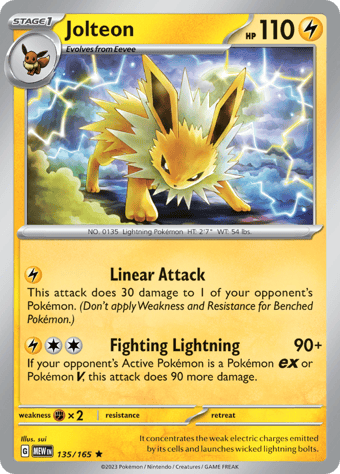 Jolteon Pokemon 151 Pokemon Card