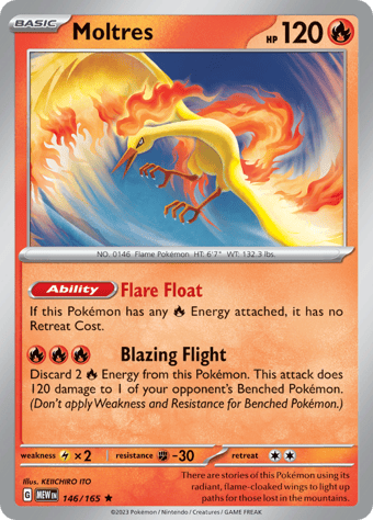 Moltres Pokemon 151 Pokemon Card
