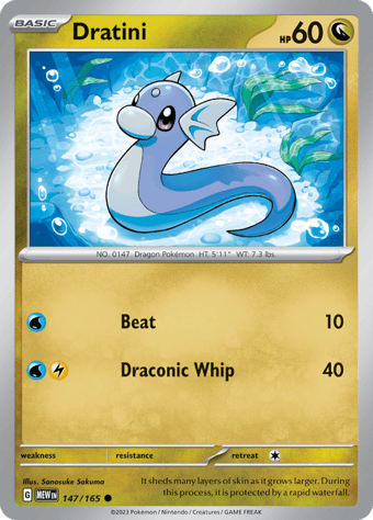 Dratini Pokemon 151 Pokemon Card