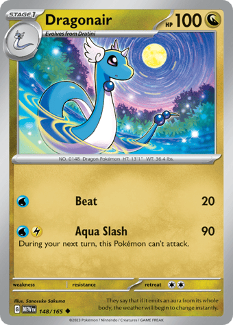 Dragonair Pokemon 151 Pokemon Card