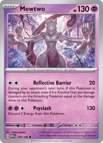 Mewtwo Pokemon 151 Pokemon Card
