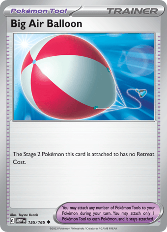 Big Air Baloon Pokemon 151 Pokemon Card