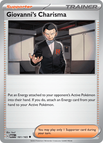 Giovanni's Charisma Pokemon 151 Pokemon Card
