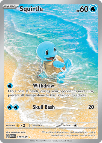 Squirtle Pokemon 151 Pokemon Card