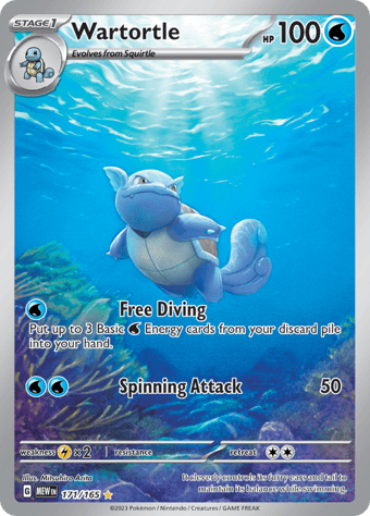 Wartortle Pokemon 151 Pokemon Card